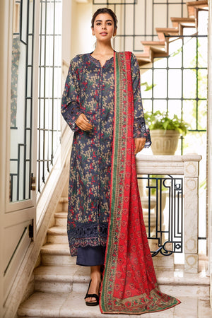 Sada Bahar Stitched 3 Piece Festive Emb Lawn Vol-01 Collection'2025-D-5302-Blue