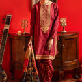 Aayra Stitched Summer Collection'2025-AY609 - Emb Maroon 3Pc