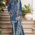 Sada Bahar Stitched 3 Piece Printed Shimmered Cambric Collection'2025-SC-305-BLUE