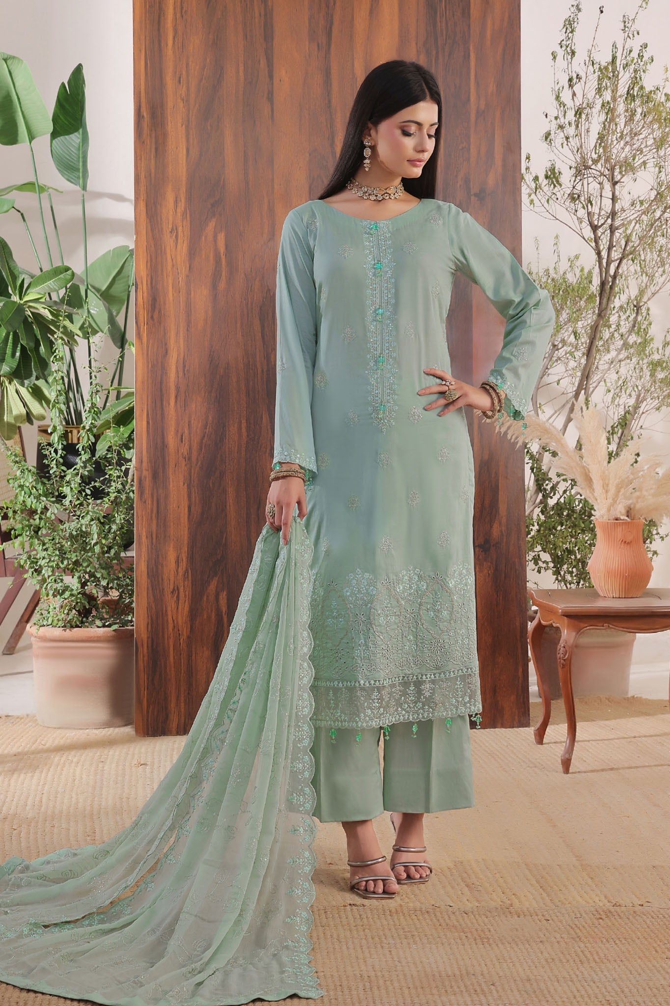 Anaya By Soghat Unstitched 3 Piece Emb Chikankari Collection'2025-SEC-01