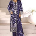 Signature By Sada Bahar Stitched 3 Piece Emb Khaddar Winter Suit-SK-533-Blue