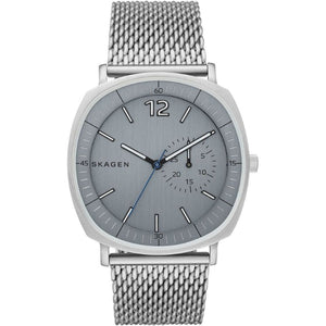 Skagen SKW6255 Silver Mesh Bracelet White Dial Quartz Watch for Gents- SKW6255