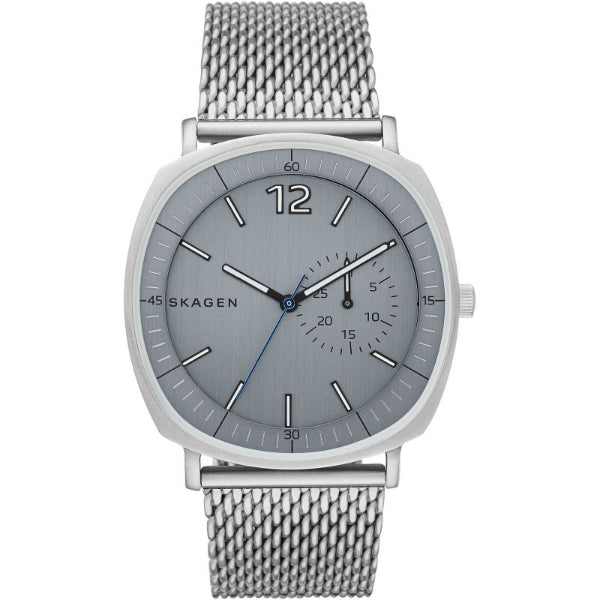 Skagen SKW6255 Silver Mesh Bracelet White Dial Quartz Watch for Gents- SKW6255