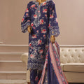 Bin Saeed Stitched 3 Piece Exclusive Emb Lawn Vol-03 Collection-SM-1690-Blue