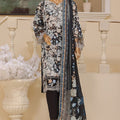 Bin Saeed Stitched 3 Piece Exclusive Emb Lawn Vol-03 Collection-SM-1691-Black