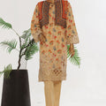 Bin Saeed Stitched 3 Piece Exclusive Emb Lawn With Coat Vol-02 Collection-SM-1738-Skin