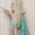 Bin Saeed Stitched 3 Piece Exclusive Emb Lawn Collection'2025-SM-1814-Skin