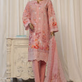 Bin Saeed Stitched 3 Piece Exclusive Emb Lawn Collection'2025-SM-1823-Peach