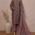 Ronaq E Eid By Bin Saeed Stitched 3 Piece Exc Emb Lawn Collection'2025-SM-1888-Dark Grey
