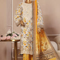 Bin Saeed Stitched 3 Piece Exclusive Emb Lawn Vol-05 Collection-SM-1933-Yellow