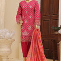 Bin Saeed Stitched 3 Piece Exclusive Emb Lawn Vol-05 Collection-SM-1935-Magenta