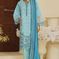 Bin Saeed Stitched 3 Piece Exclusive Emb Lawn Vol-05 Collection-SM-1936-Ferozi