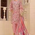 Bin Saeed Stitched 3 Piece Exclusive Emb Lawn Vol-05 Collection-SM-1944-Pink
