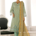 Bin Saeed Stitched 3 Piece Exclusive Lawn Frock Vol-01 Collection-SM-1462-Mint