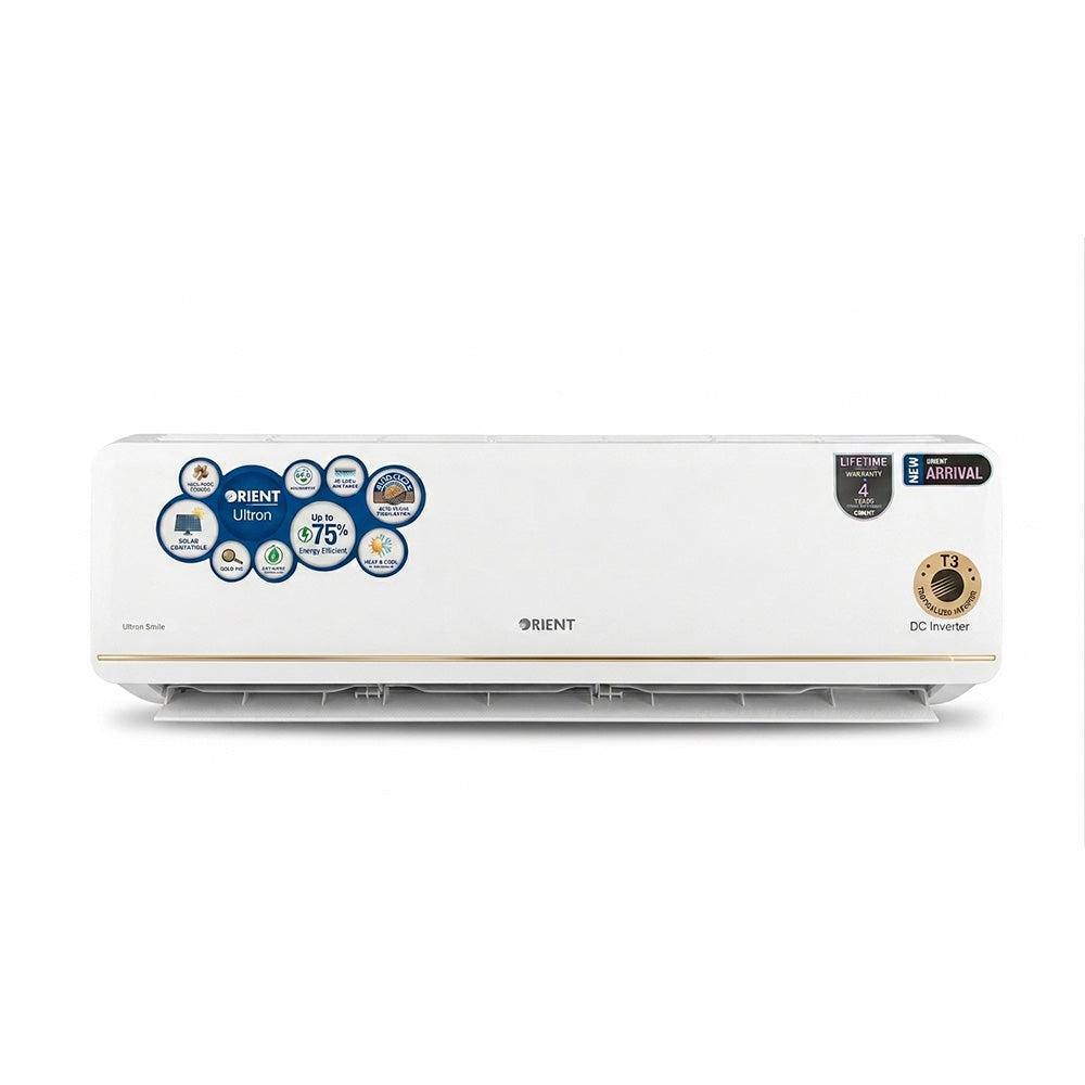 ORIENT 1.5 TON ULTRON DC INVERTER AC Model 18G SMILE GOLD WHITE