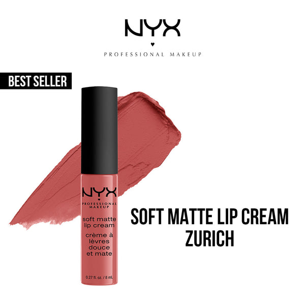 NYX Cosmetics Soft Matte Lip Cream Liquid Lipstick - 14 Zurich