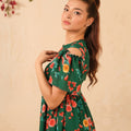 Sprinkles Stitched 1 Piece Summer Shirts Women Collection'2025-The Duo - Forest Fairy Allover Floral Print Tunic Dress