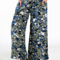Sprinkles Stitched 1 Piece Summer Bottoms Women Collection'2025-Midnight Digital Blue Wide Leg Pant