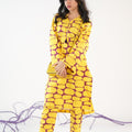 Sprinkles Stitched 2 Piece Summer Co Ord Sets Women Collection'2025-Yellow Stones - Cambric