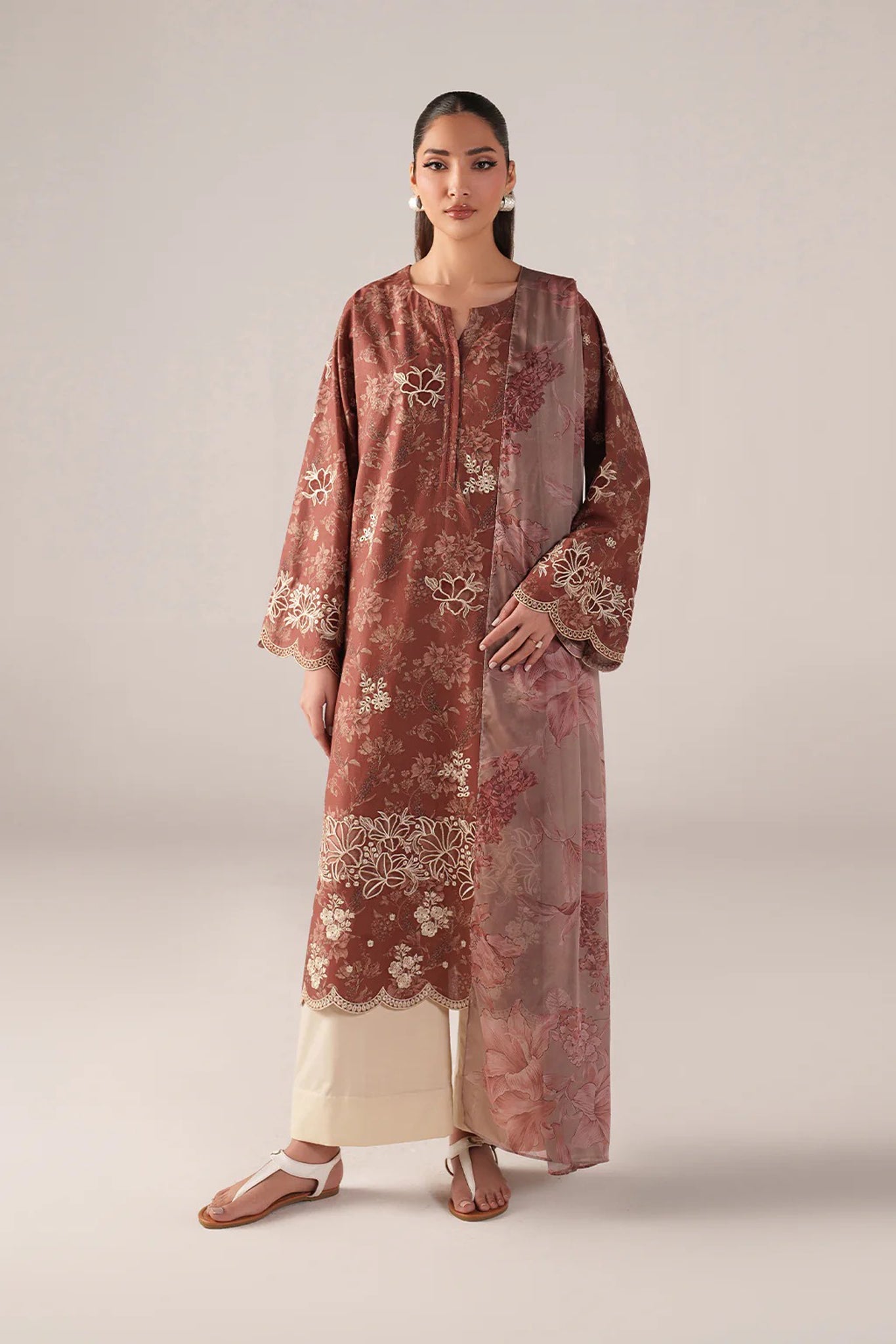 Iznik Unstitched 3 Piece Spring Summer Suit-SS-02