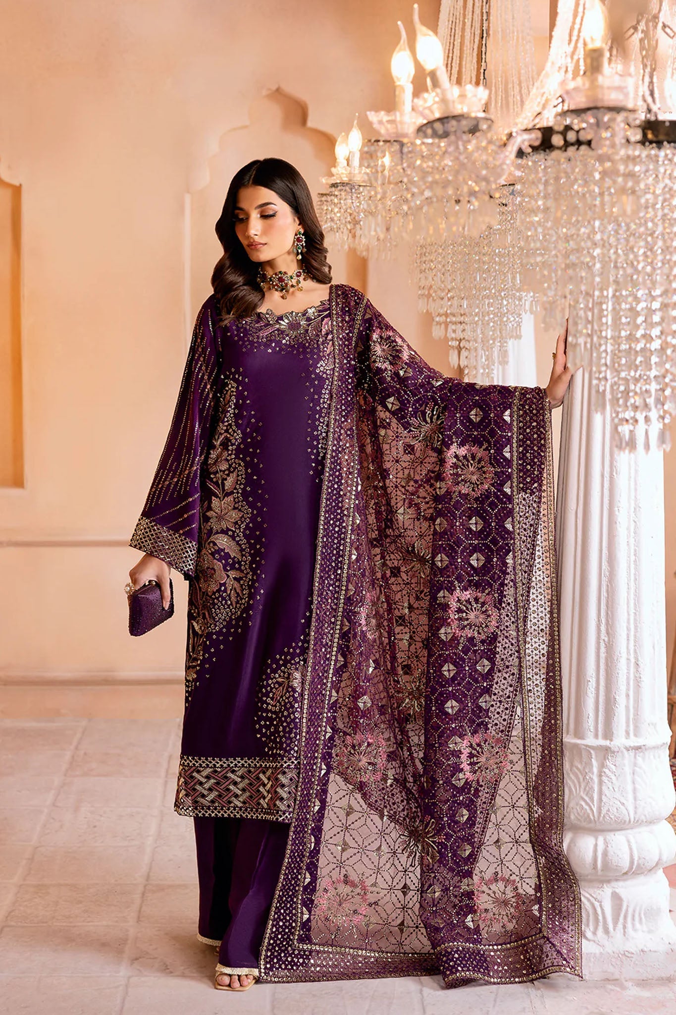 Shehnai by Ramsha Unstitched 3 Piece Raw Silk Vol- 01 Collection'2025-SS-104