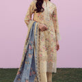 Mirha By Sahar Unstitched 3 Piece Emb Lawn Suit-SS1-26-37-Rose Creme