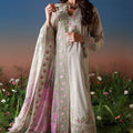 Mirha By Sahar Unstitched 3 Piece Emb Lawn Suit-SS1-26-38-Ivory Petaline