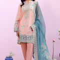 Mirha By Sahar Unstitched 3 Piece Emb Lawn Suit-SS1-26-39-Blush Azure