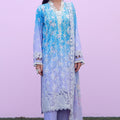 Mirha By Sahar Unstitched 3 Piece Emb Lawn Suit-SS1-26-42-Indigo Amethyst