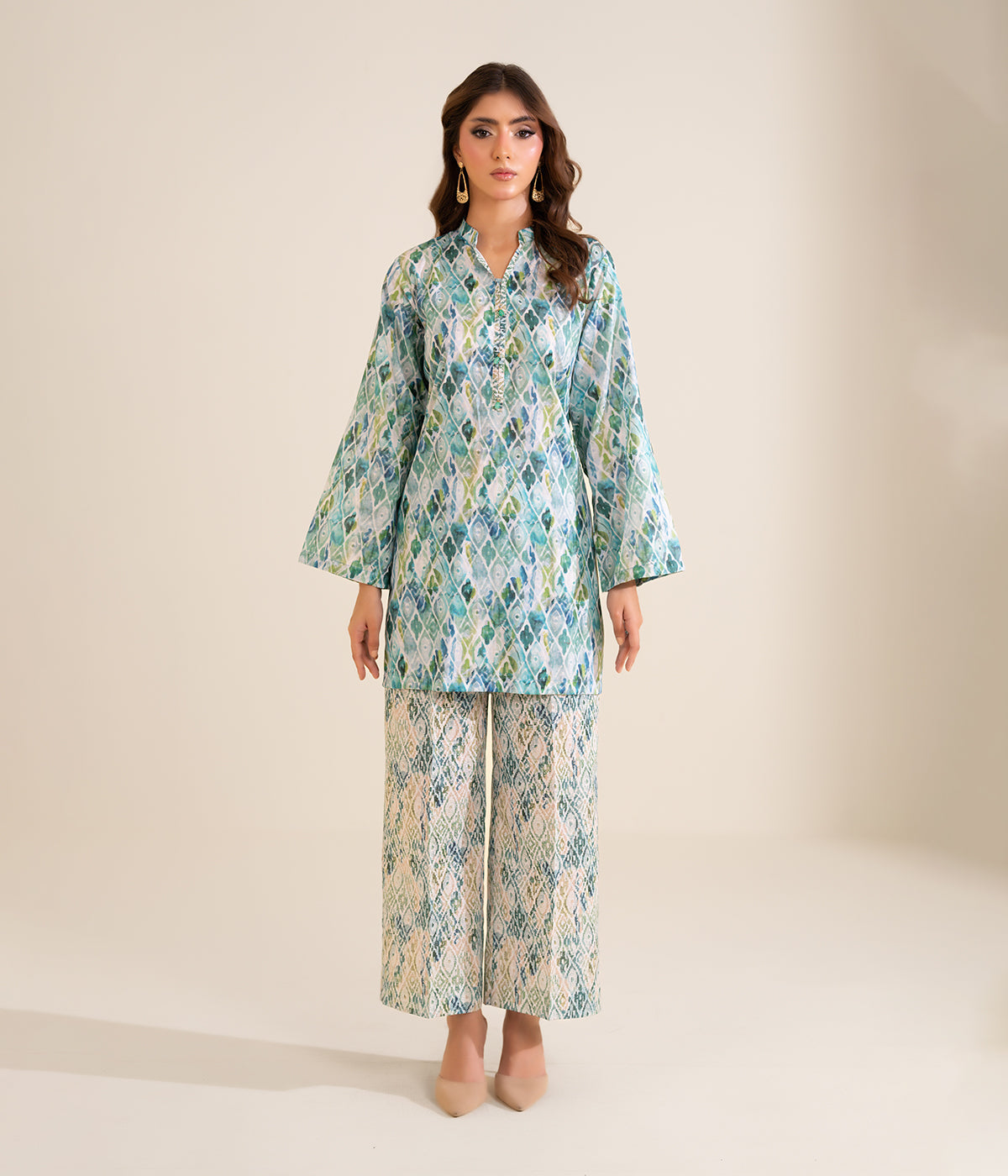 Har Din By Sinopia Stitched 2 Piece Printed Summer Lawn Suit-SS26-040-Green