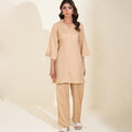 Sinopia Stitched 2 Piece Summer Women Suit-SS26-050-Beige