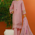 Muse By HZ Stitched 3 Piece Emb Cotton Slub Vol-01 Collection'2025-SSE-105-Pink