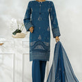Sunehri By HZ Stitched 3 Piece Emb Dyed Cotton Winter Suit-SSE-817-Blue