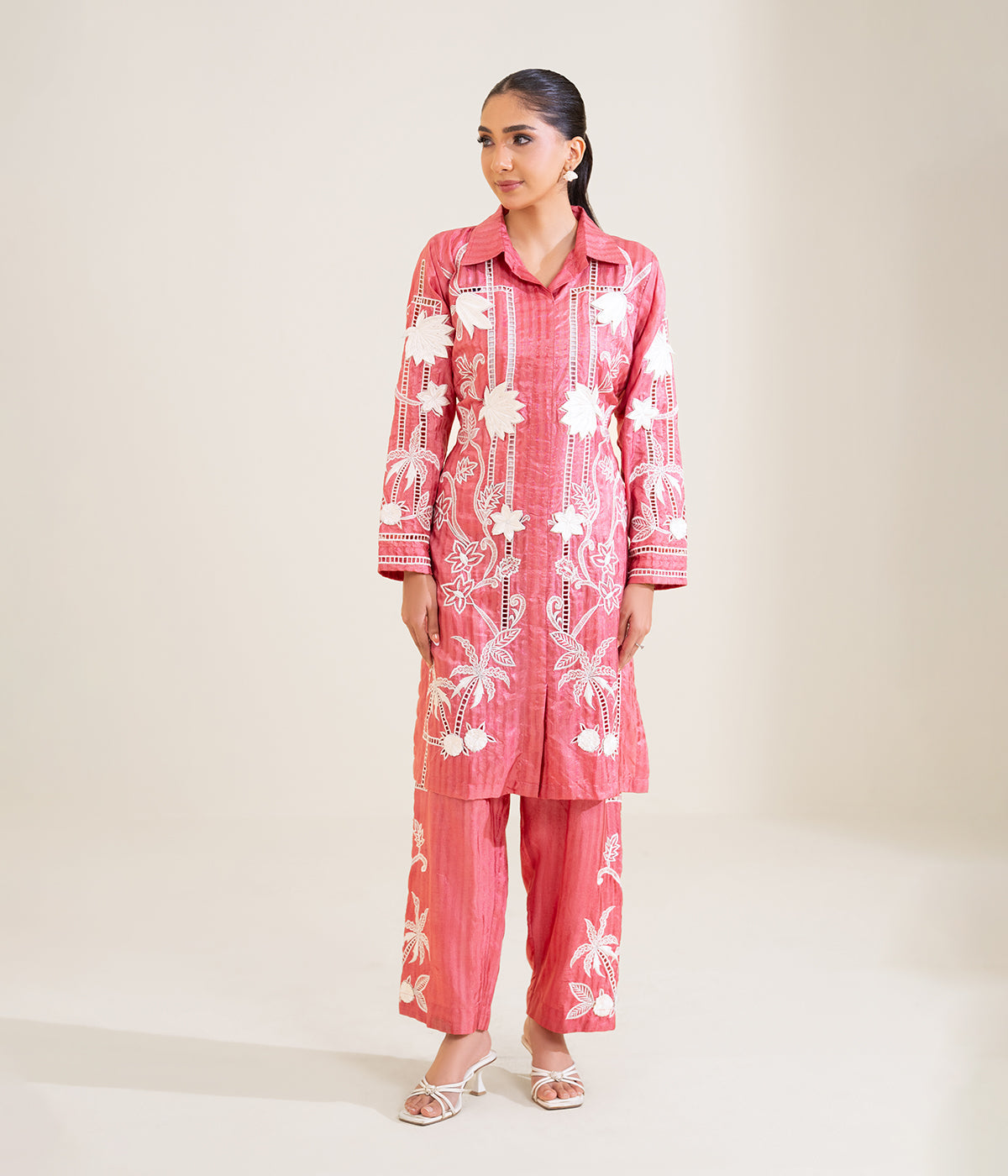 Sinopia Stitched 2 Piece Formals Women Suit-SSE26-005-Pink