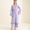 Sinopia Stitched 2 Piece Summer Women Suit-SSE26-007-Light Purple