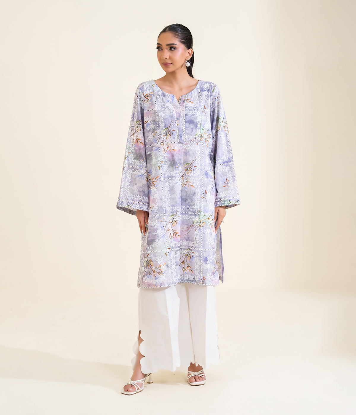 Sinopia Stitched 2 Piece Summer Women Suit-SSE26-014-Light Purple