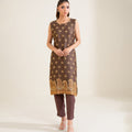Sinopia Stitched 2 Piece Formals Women Suit-SSE26-025-Brown