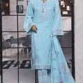 Muse By HZ Stitched 3 Piece Emb Cotton Self Jacquard Vol-02 Collection'2025-SSJ-2502-Sky Blue