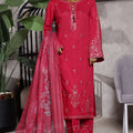 Muse By HZ Stitched 3 Piece Emb Cotton Self Jacquard Vol-02 Collection'2025-SSJ-2503-Magenta
