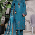 Muse By HZ Stitched 3 Piece Emb Cotton Self Jacquard Vol-02 Collection'2025-SSJ-2503-Teal