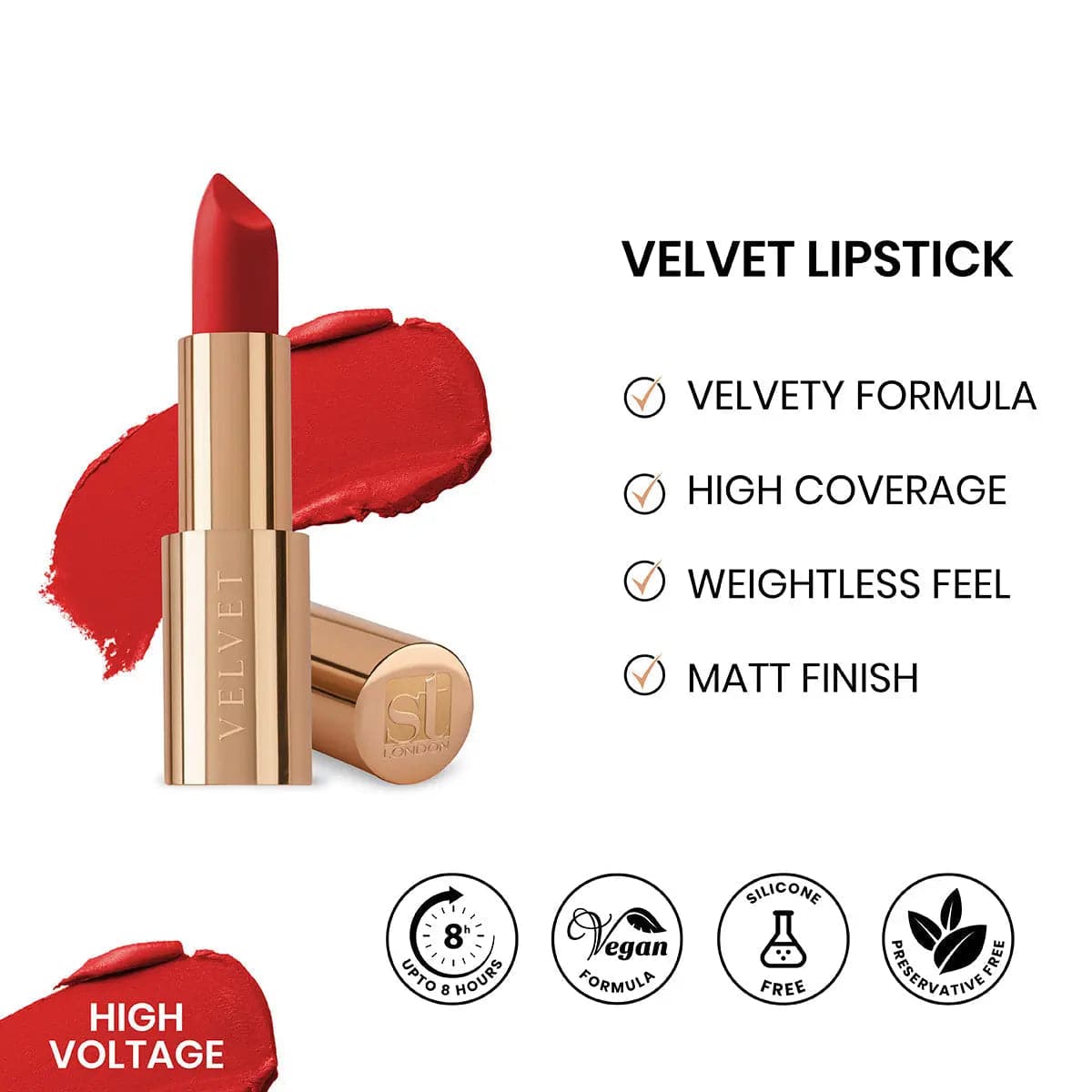 ST London - Velvet Ultra Matt Lipstick - High Voltage - My Store