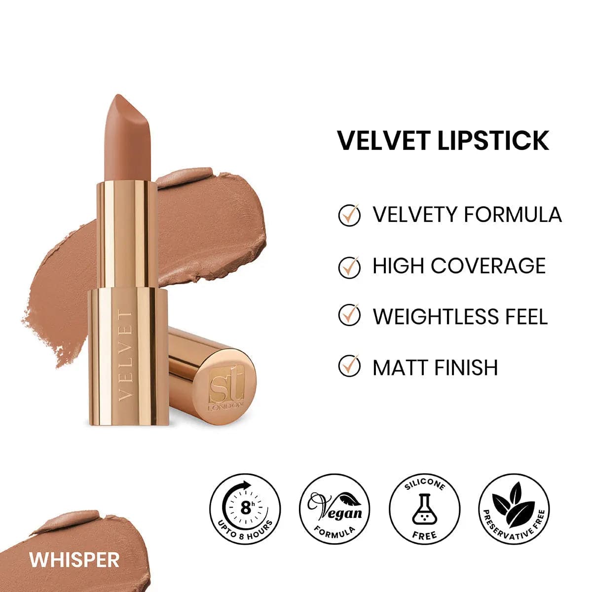 ST London - Velvet Ultra Matt Lipstick - Whisper - My Store