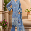 Sada Bahar Stitched 3 Piece Cutwork Chikankari Collection'2025-CKP-02-Blue
