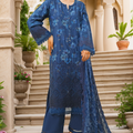 Sada Bahar Stitched 3 Piece Cutwork Chikankari Collection'2025-CKP-02-Navy Blue