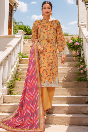 Sada Bahar Stitched 3 Piece Luxury Cutwork Vol-01 Collection'2025-CW-4062-Yellow