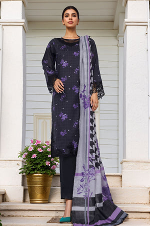 Sada Bahar Stitched 3 Piece Luxury Cutwork Vol-01 Collection'2025-CW-4060-Black