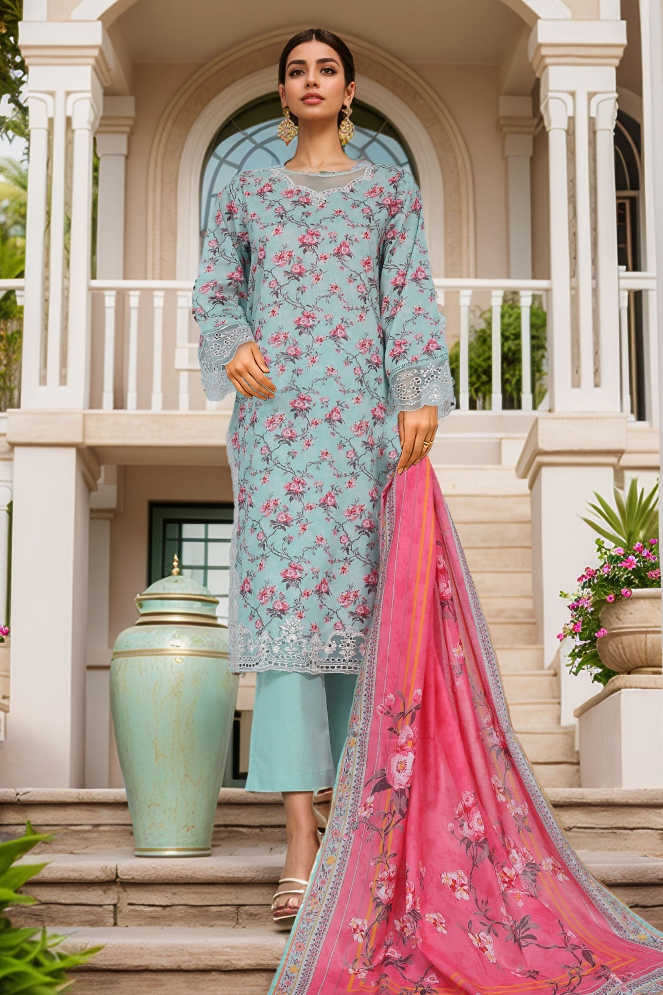 Sada Bahar Stitched 3 Piece Luxury Cutwork Vol-01 Collection'2025-CW-4007-Anguri