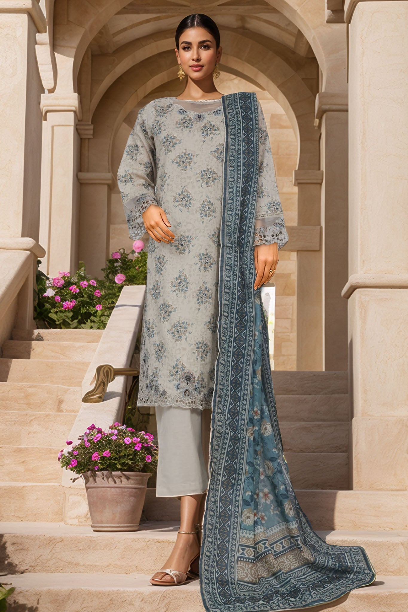 Sada Bahar Stitched 3 Piece Luxury Cutwork Vol-01 Collection'2025-CW-11459-Skin