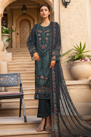 Sada Bahar Stitched 3 Piece Luxury Emb Spring Vol-05 Collection'2025-MK-41-Kai Green