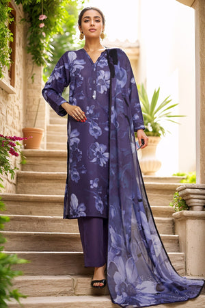 Sada Bahar Stitched 3 Piece Printed Cambric Vol-01 Collection'2025-248-BLUE